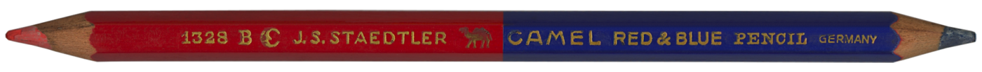 J.S. Staedtler Camel Red & Blue